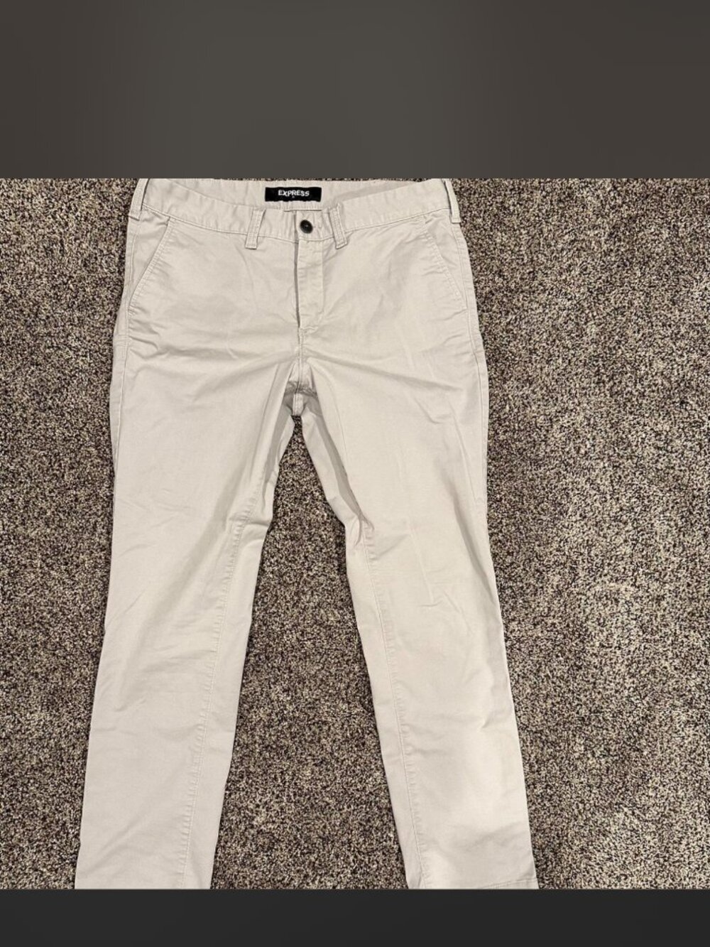 Express Men's White and Grey Trousers - M 31x30